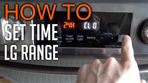 how to set clock on lg stove